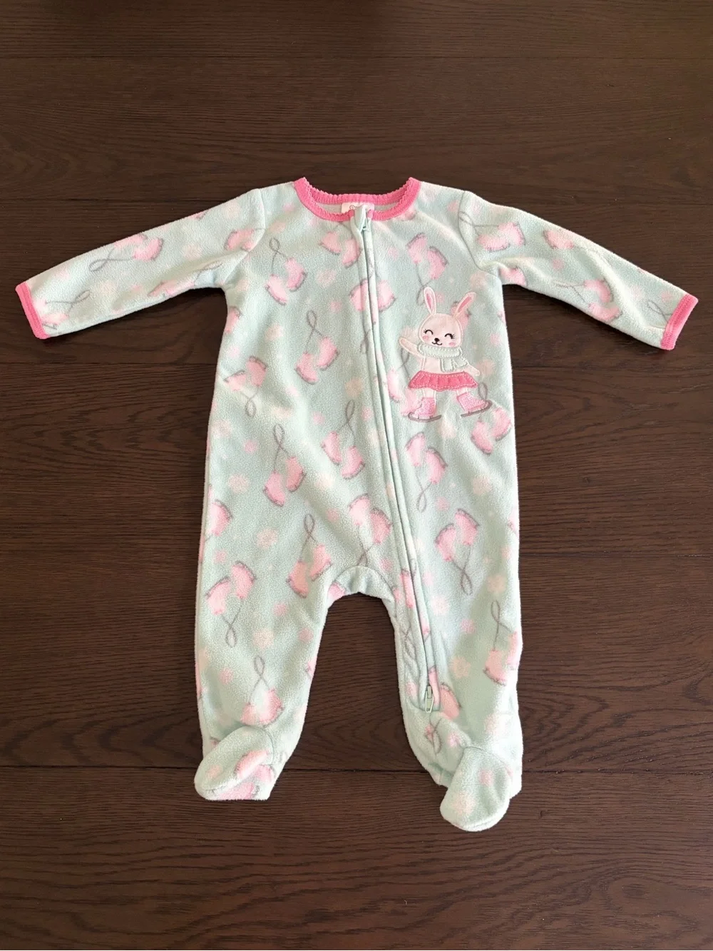 Koala Baby Ice Skating Fleece Footed Pajamas (3-6M)
